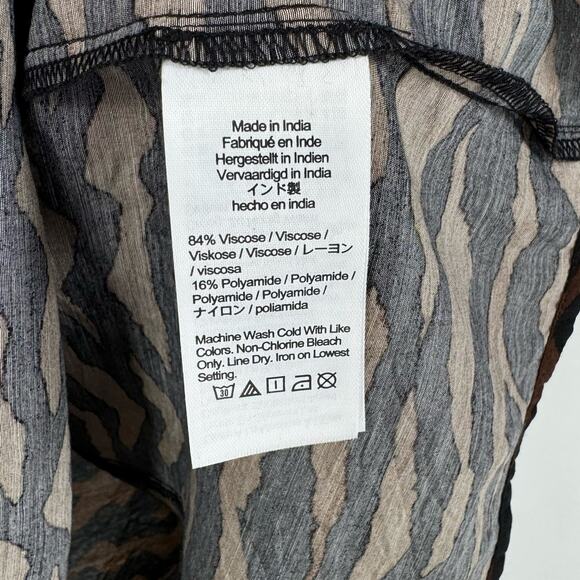 Madewell Dress Womens 0  Brown Black Zebra V-Neck Mini Abstract Animal - Picture 11 of 15